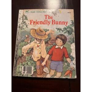 Little Golden Books "The Friendly Bunny" Hard Cover Picture Book Childs Reader